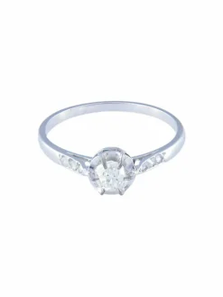 Solitaire Diamant Taille Ancienne 0,50 ct - Old Mine Cut