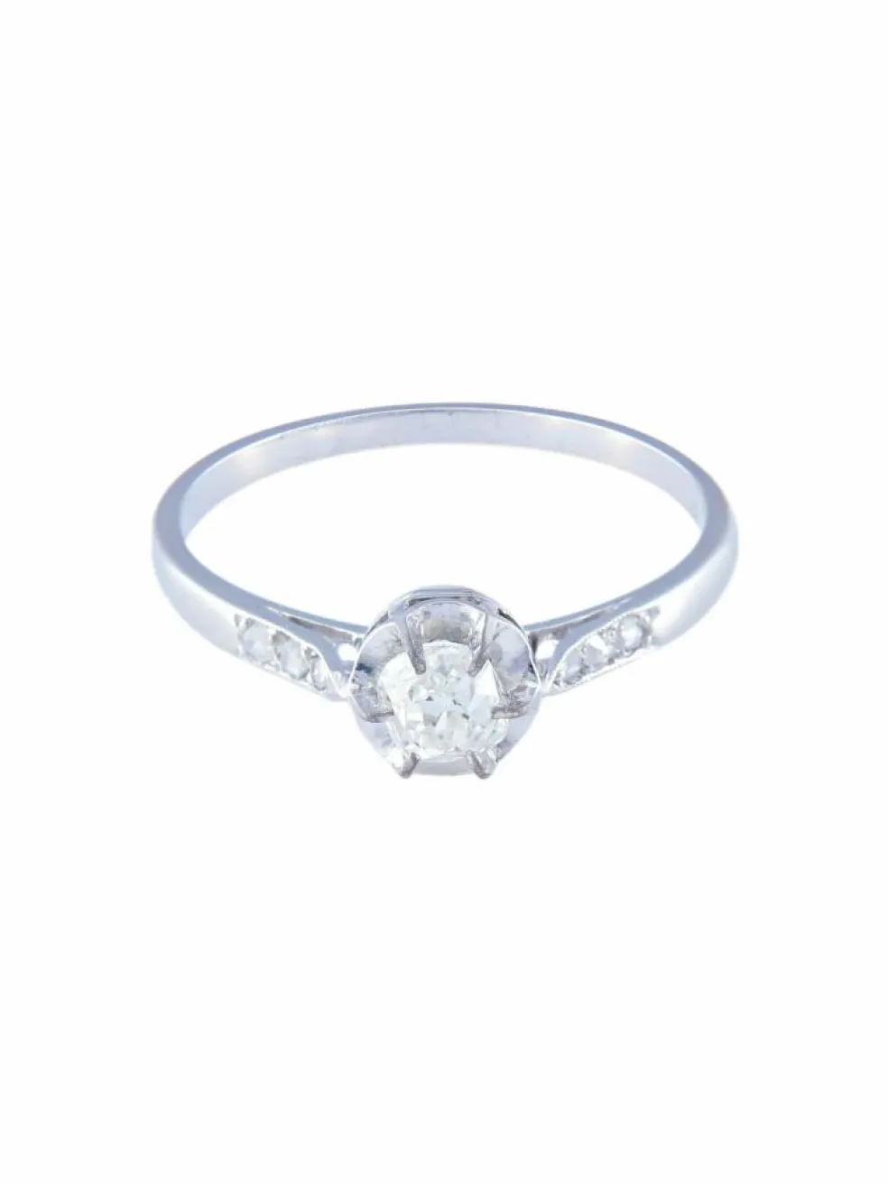 Solitaire Diamant Taille Ancienne 0,50 ct - Old Mine Cut
