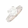 Solitaire diamants 2.68 carats en or blanc