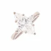 Solitaire diamants 2 carats en or blanc
