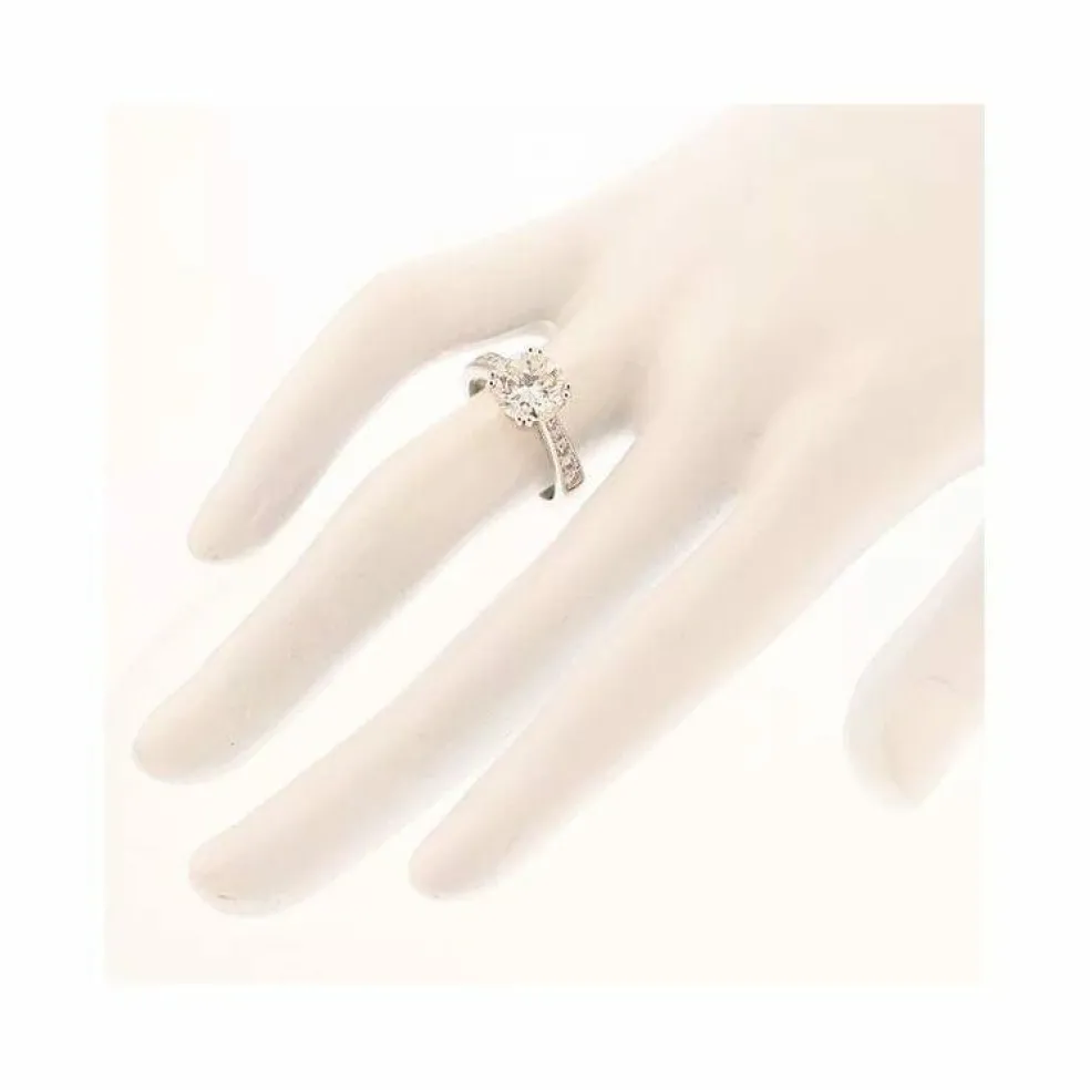 Solitaire diamants 2.68 carats en or blanc