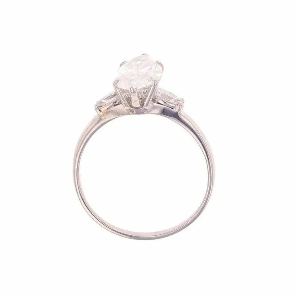 Solitaire diamants 2 carats en or blanc