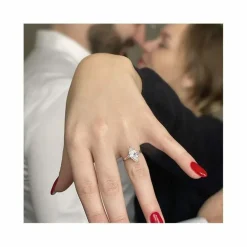 Solitaire diamants 2 carats en or blanc