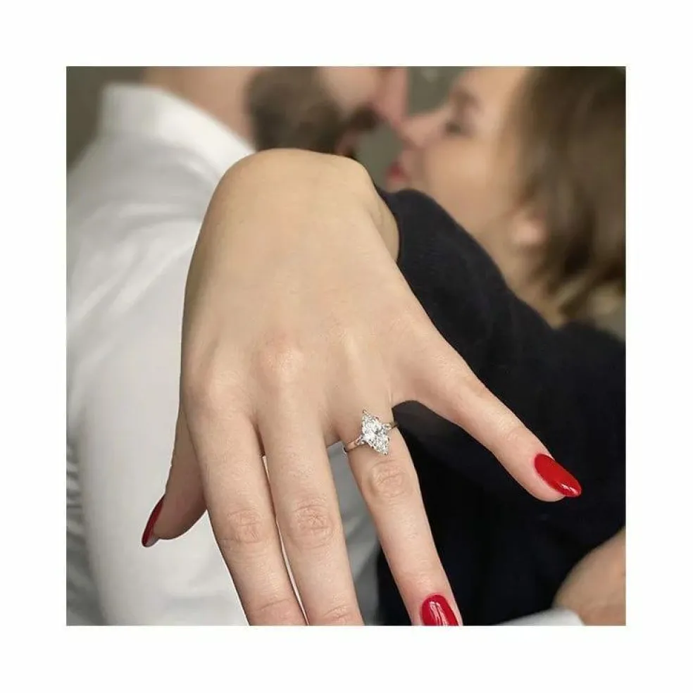 Solitaire diamants 2 carats en or blanc
