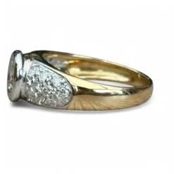 Solitaire diamants en or deux ors 18 carats