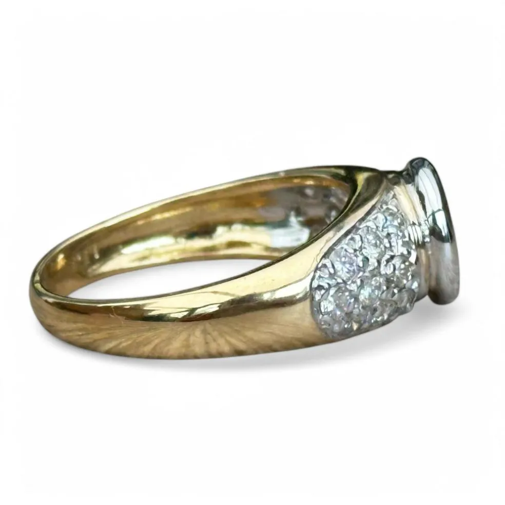 Solitaire diamants en or deux ors 18 carats