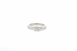 Solitaire diamants or blanc