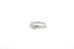 Solitaire diamants or blanc