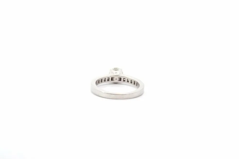 Solitaire diamants or blanc