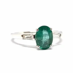 Solitaire Emeraude & Diamants
