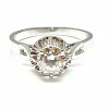 Solitaire en diamant sur monture or blanc et platine