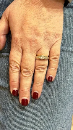 Solitaire en diamants serti clos or jaune