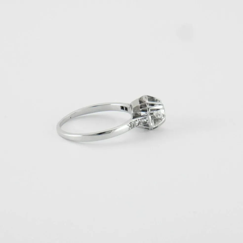 Solitaire en Or blanc & Diamant
