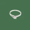 Solitaire en or blanc et diamant