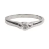 Solitaire en or blanc et Diamant