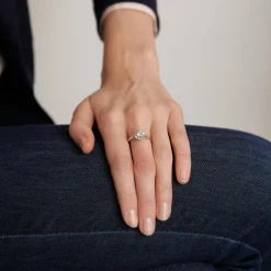 Solitaire en or gris, diamant