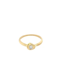 Solitaire en or jaune et diamant