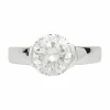 Solitaire en platine, diamant 1,82 carat.