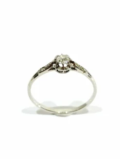 Solitaire en platine et diamants