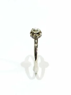 Solitaire en platine et diamants