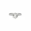 Solitaire flocon or blanc diamant