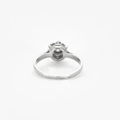 Solitaire flocon or blanc diamant