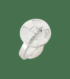Solitaire Lilistone Diamant & Or Blanc