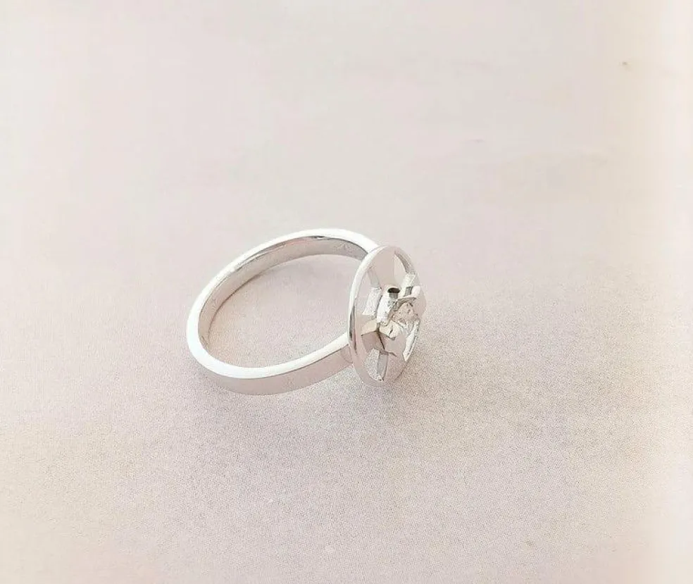 Solitaire Lilistone Diamant & Or Blanc