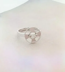 Solitaire Lilistone Diamant & Or Blanc