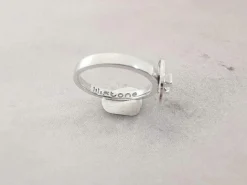 Solitaire Lilistone Diamant & Or Blanc