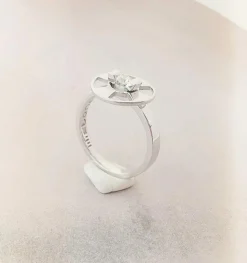 Solitaire Lilistone Diamant & Or Blanc