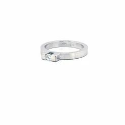 Solitaire Minimaliste Or Blanc 18k Diamant