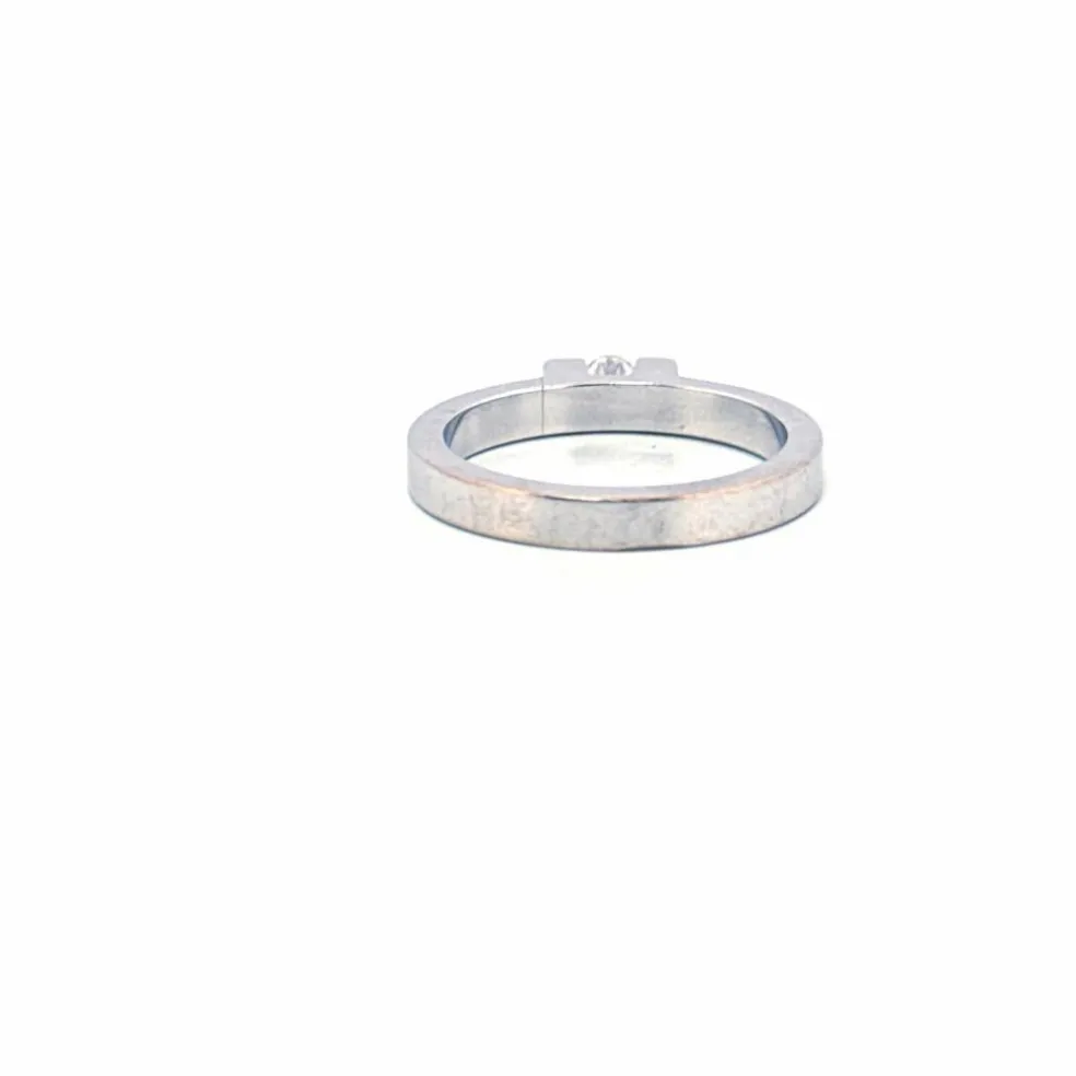 Solitaire Minimaliste Or Blanc 18k Diamant
