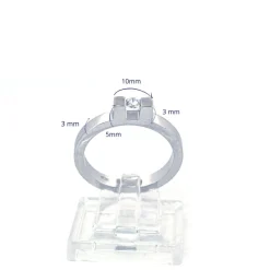 Solitaire Minimaliste Or Blanc 18k Diamant