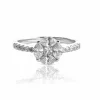 Solitaire multi diamants en or blanc