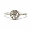 Solitaire or blanc 18 carats diamants