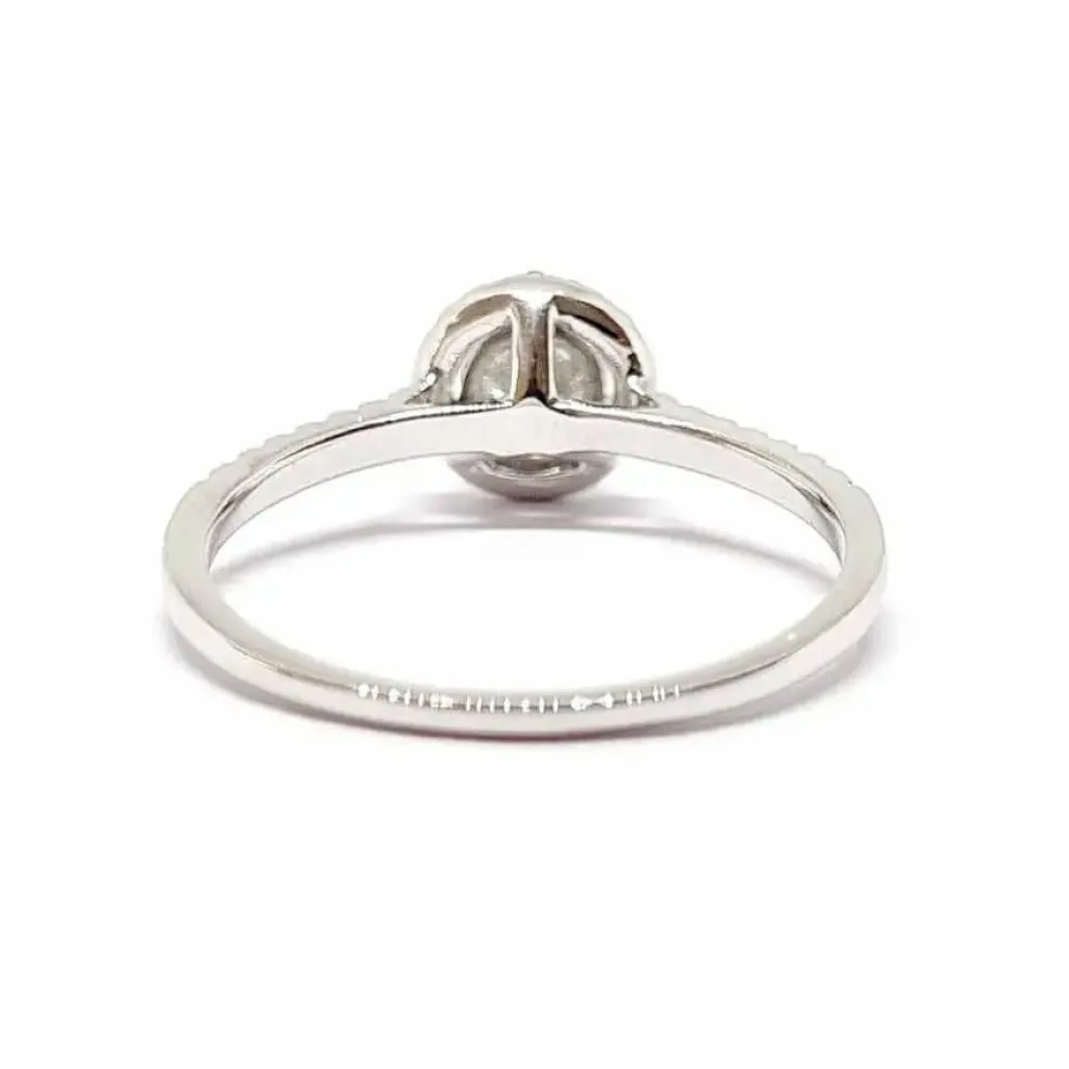 Solitaire or blanc 18 carats diamants