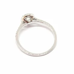 Solitaire or blanc 18 carats diamants