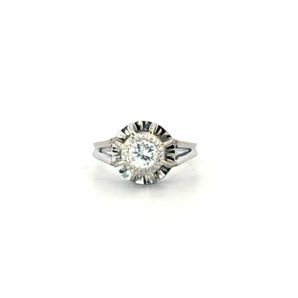 Solitaire Or Blanc & Diamant