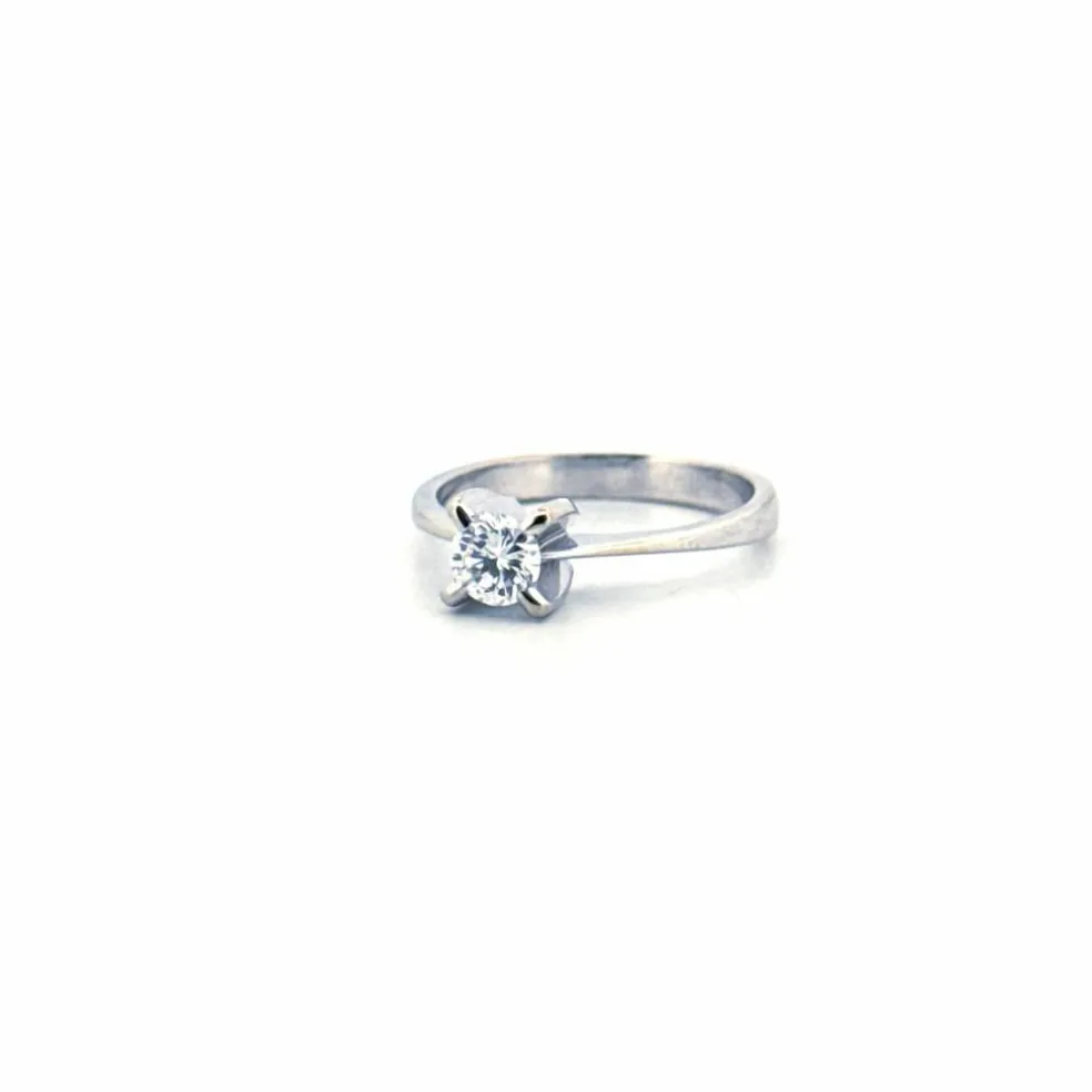 Solitaire Or Blanc & Diamant