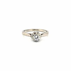 Solitaire Or Blanc Diamant