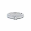 Solitaire Or blanc - Diamant de 0,45 carat