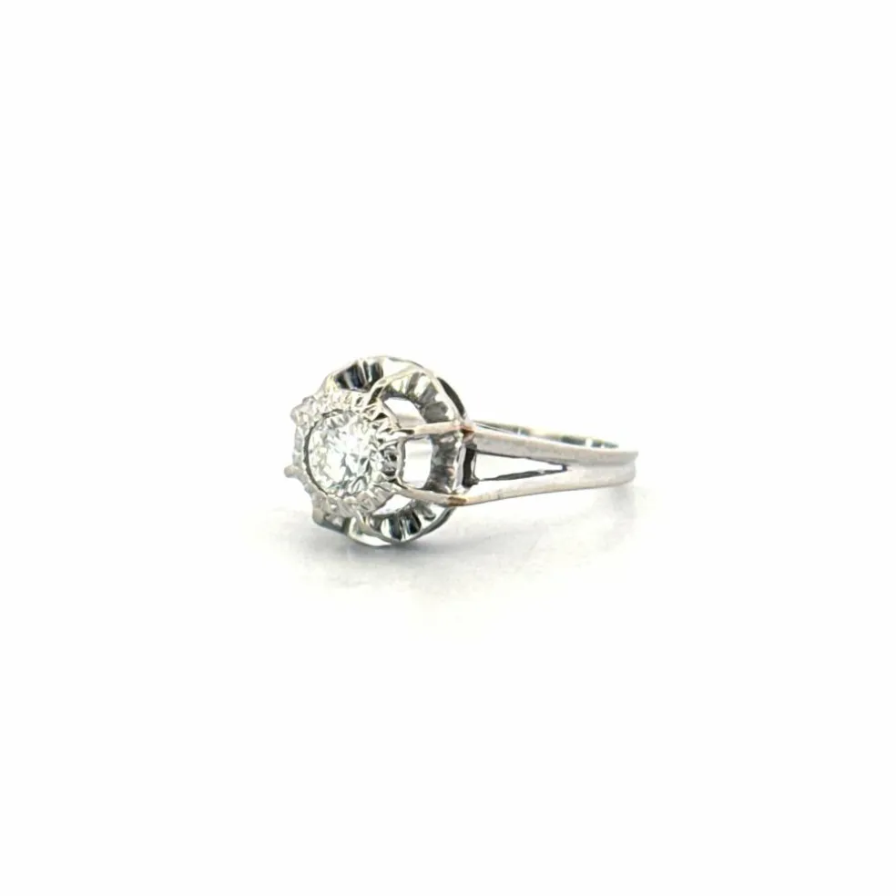 Solitaire Or Blanc & Diamant
