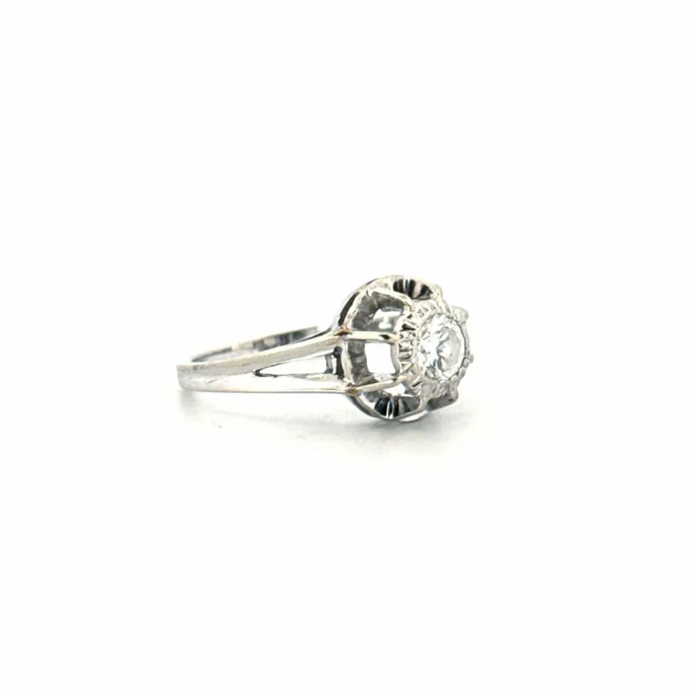 Solitaire Or Blanc & Diamant