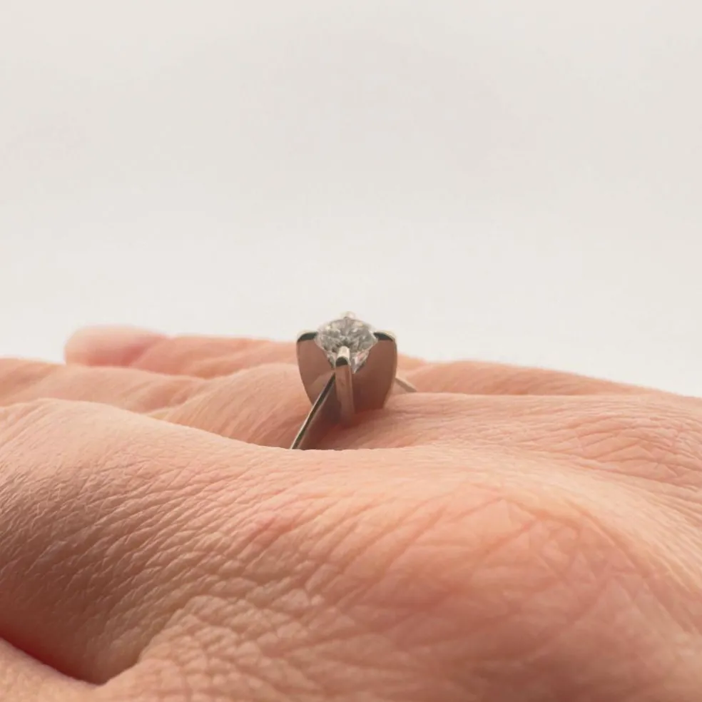 Solitaire Or Blanc & Diamant