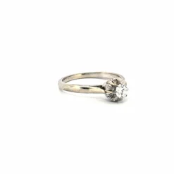 Solitaire Or Blanc Diamant