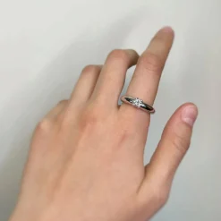 Solitaire Or blanc - Diamant de 0,45 carat