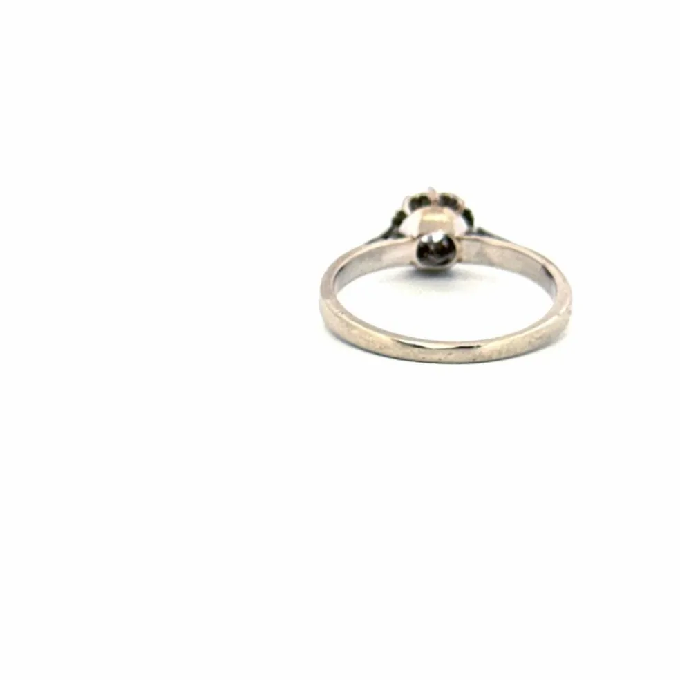 Solitaire Or Blanc Diamant