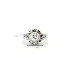 Solitaire Or Blanc & Diamant