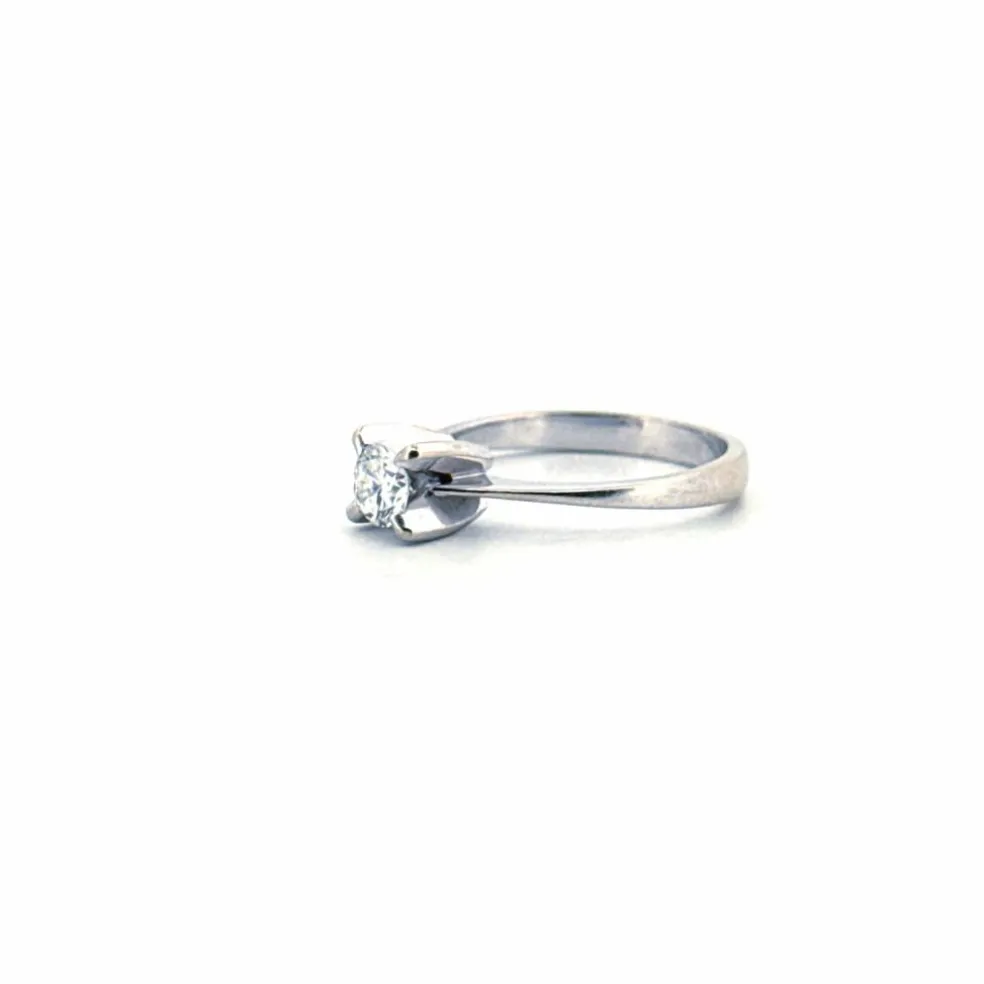 Solitaire Or Blanc & Diamant